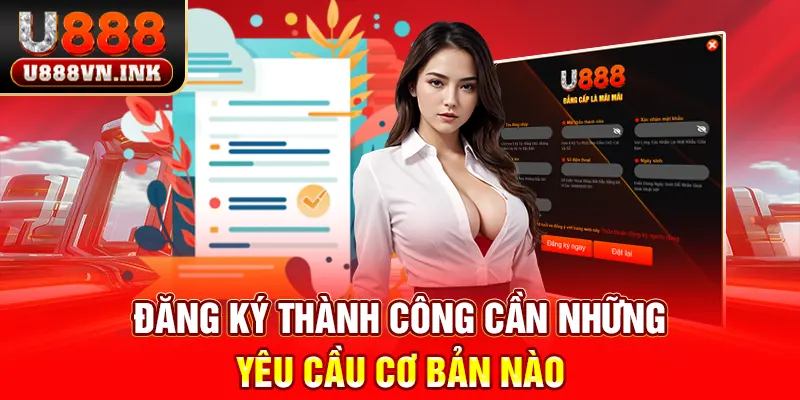 Đăng Ký U888 Dễ Nhất Chỉ Mất 3 Phút - Tham Gia Ngay Nhận 66K Đăng ký thành công cần những yêu cầu cơ bản nào?